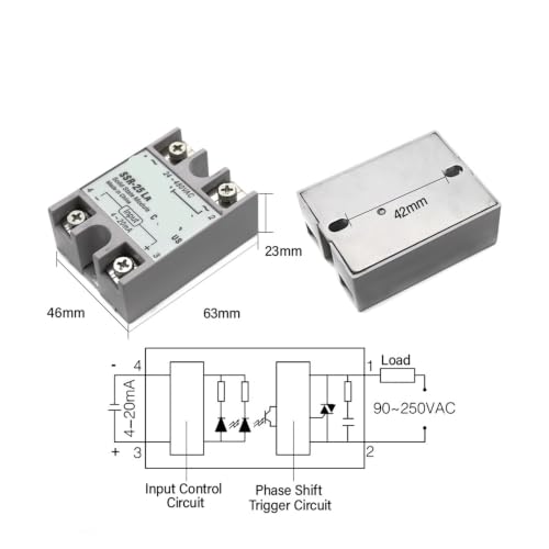 Relais statique industriel type de courant AC24-480V entrée module 4-20mA