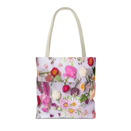 Floral Tote Bag - Vibrant Flower Design for Everyday Use2