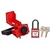 Circuit Breaker Lock Kit Clamp On Breaker Lockout Padlock Kit Nylon Universal Out Tag Out Kit for Industrial Electric Power
