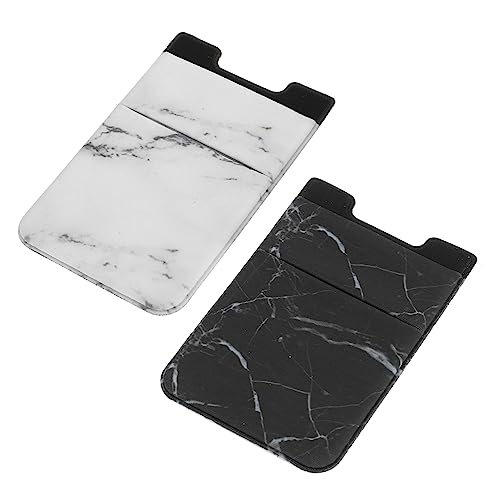 OHPHCALL 2pcs Plug Your Phone with a Wallet Lightweight Cards Holder Cue Organizer Prompt Slots Card Holder for Phone Case Credit Card Holder Phone Case with Card Holder Holders Black
