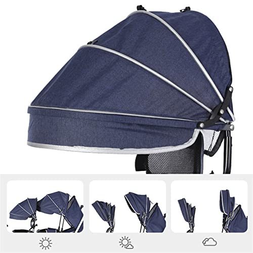 LSHAN 4 in 1 Twin Dreirad for Kinder, Zweisitzer-Kleinkind-Tretfahrrad, Kinderdreirad mit Sonnenschirm, In Zwei… – Bild 7