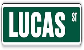 LUCAS Street Sign Childrens Name Room Sign | Indoor/Outdoor | 24