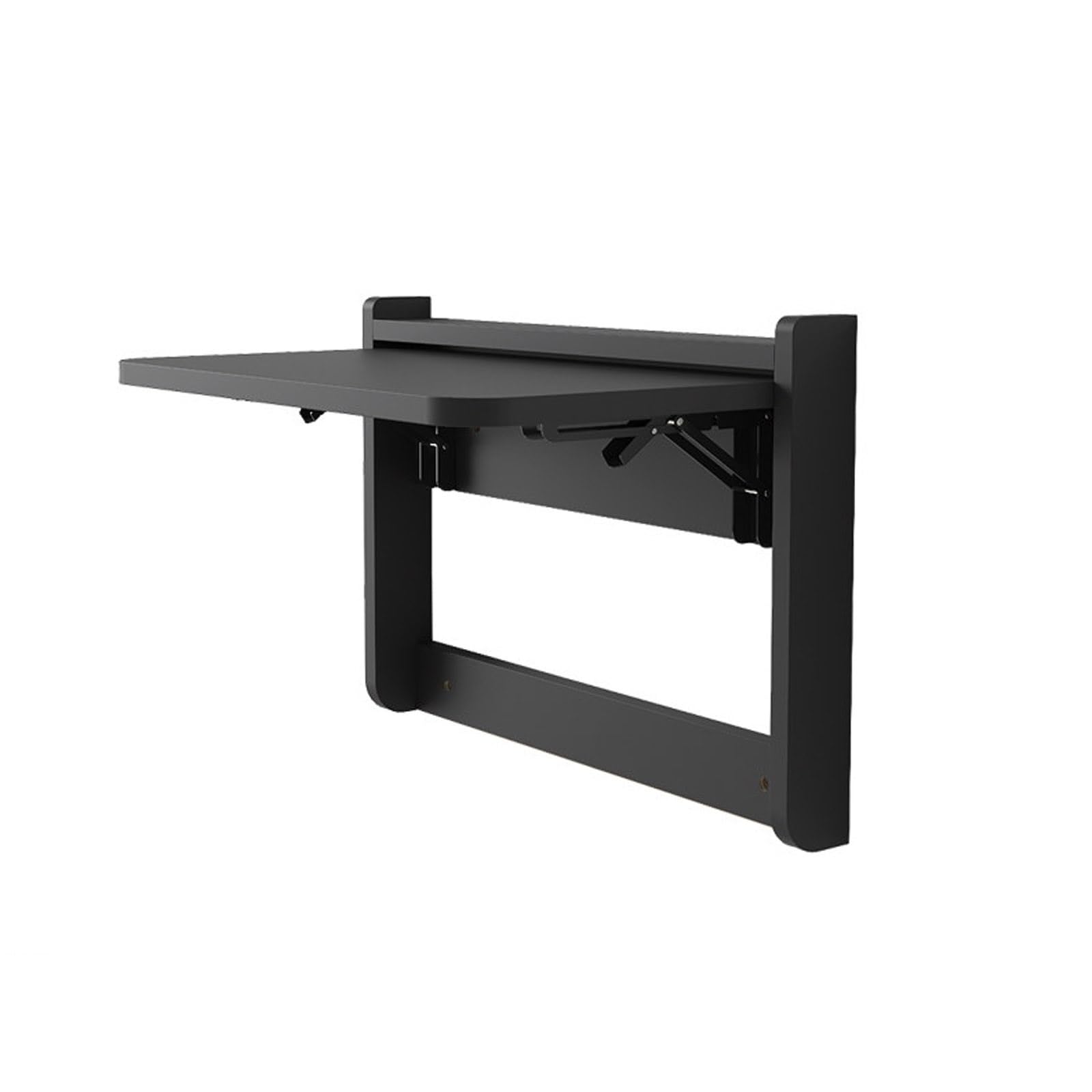 Table pliante murale noire pour télétravail en cuisine ou studio compact