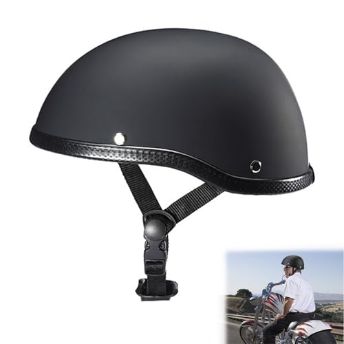 Halbschalenhelm,Motorrad Halbhelm,Halbhelme Motorradhelm,Jethelm Retro,Rollerhelm,für Motorrad, Roller Bike, E-Bikem(Passend für Kopfumfang 58-62 cm)