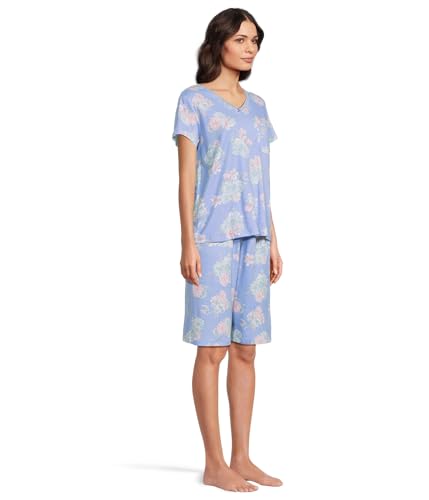 Image of Karen Neuburger Women's Short-sleeve Tee and Bermuda Short Pajama Set