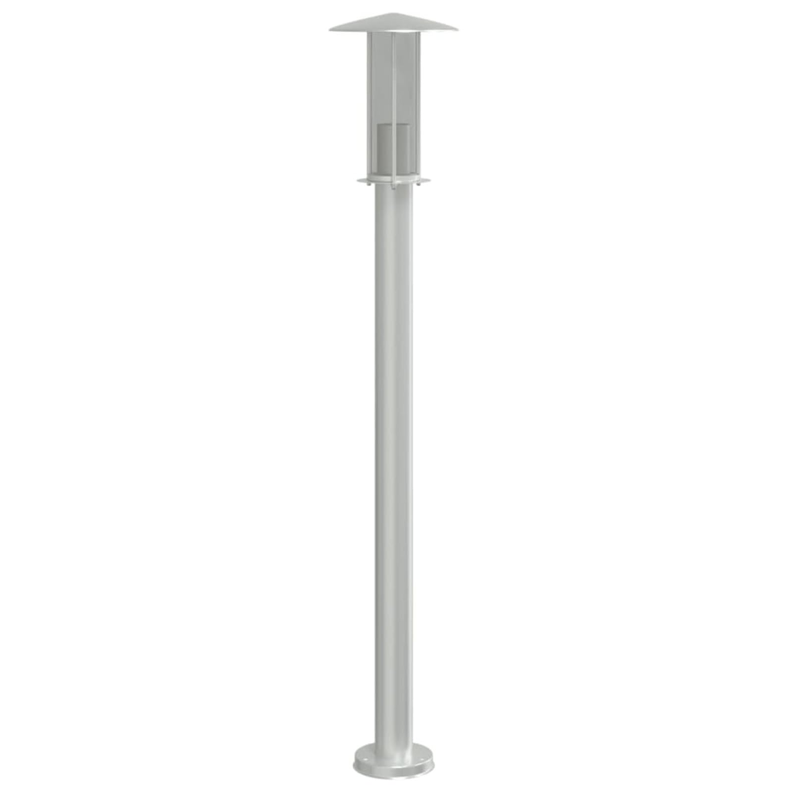 LAPOOH Lampade da Terra per Esterni 3 pz Argento 100cm in Acciaio Inox,Lampade da Terra,Lampade da Terra Esterni,Lampade da Terra Esterno Giardino-4006352