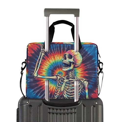 Bolso maletín portátil con correa y estampado tie dye para laptop 13 a 15.6" miniatura 3