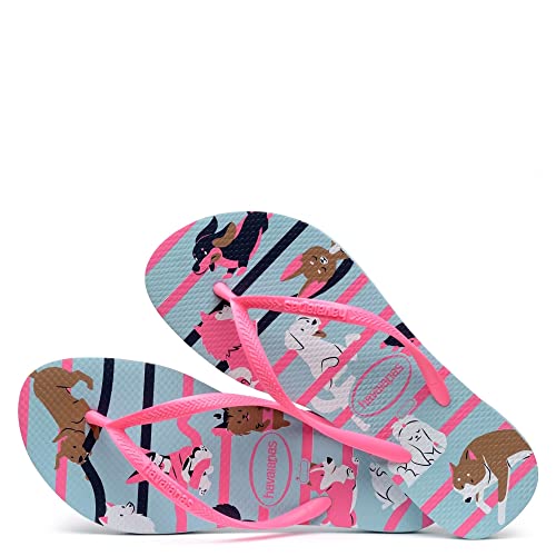 Chinelo Slim Pets, Havaianas, Feminino, Azul Water, 37/38