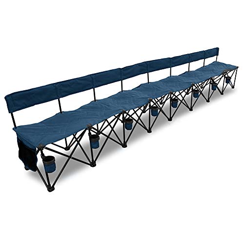 Goteampro8seatportablefoldingteambenchwcupholdersandcarrycasenavyblue Urban Country Home Decor Goteam pro 8 seat portable folding team bench wcupholders and carry case navy blue urban country home decor