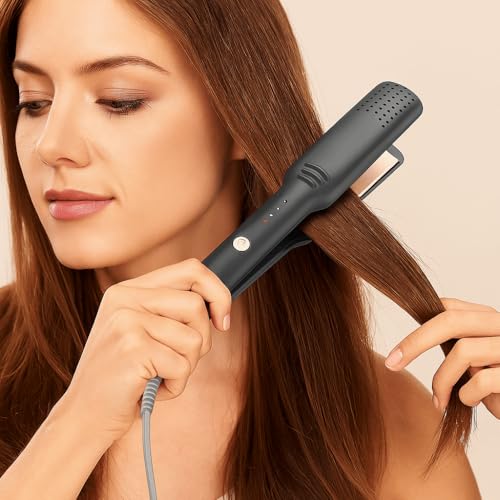 Plancha de Pelo Anión Ajustable Temperatura Negra miniatura 6