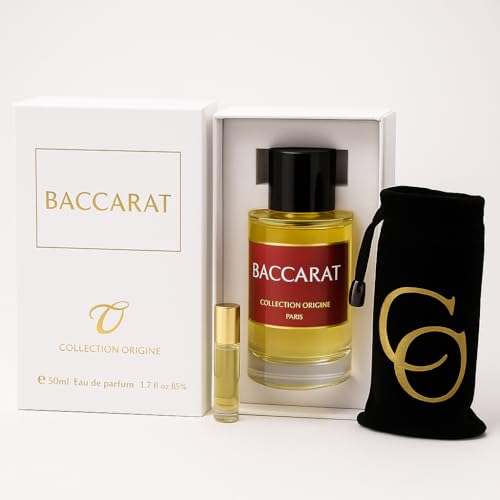 BACARÁ | ROUGE - Colección Original - GENERIC Eau de Parfum 50 ml + GRATIS Pocket Spray y Velvet Pouch - Gama Alta - Mixto - 540 cuero - Fabricado en Francia