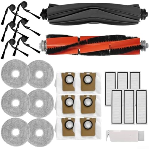 Dolvitrny Accesorios para aspiradora compatibles con Robot Vacuum 5 y 5 Pro, incluye cepillos, filtros HEPA, paños de fregona, bolsas de polvo, juego de repuesto completo