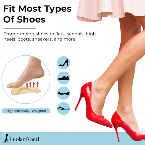 Image of Reusable Arch Support Inserts for Plantar Fasciitis Relief, Self-Adhesive Arch Support Insoles for Flat Feet, Thicken Gel Foot Arch Support Insoles for Women and Men to Relieve Feet Pressure- 5 Pairs