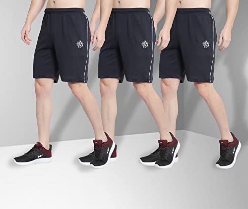 Image of DIA A DIA Men's Cotton Shorts with Zipper Pockets - Elastic Waist with Drawstring, Comfortable Casual & Gym Shorts for Men, Sizes M to 5XL (28-46 Inch Waist), Plus Sizes