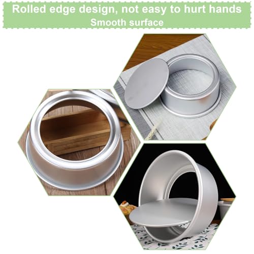 4 Pack 6 Inch Cake Tin, Non-Stick Round Cake Pan with Removable Bottom, Deep Aluminum Cake Baking Pan Cake Mould Tin for Wedding/Birthday/Christmas Cake Baking - Image 6
