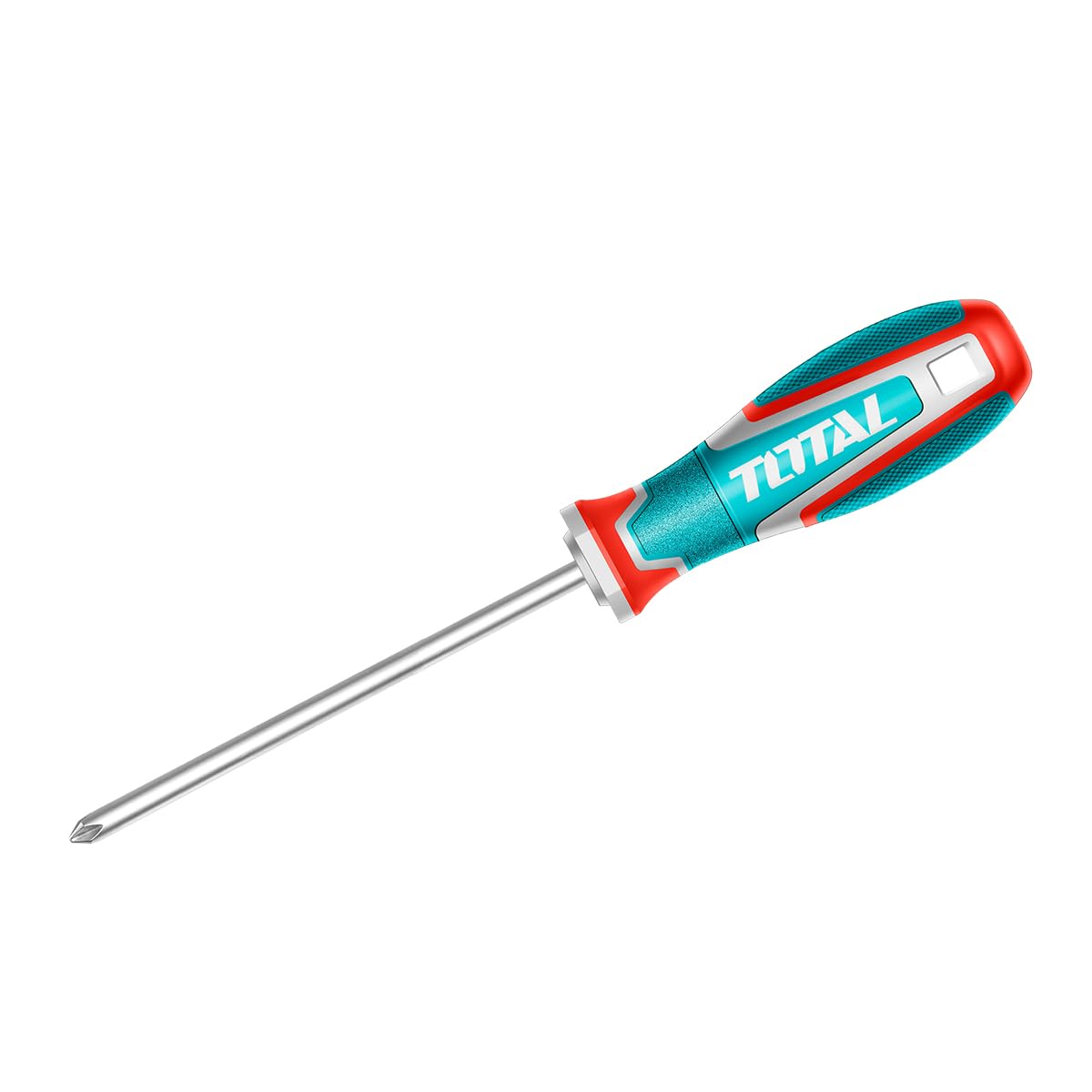 TOTAL - Phillips Screwdriver | Magnetic Tip | Ideal for Renovations and Maintenance | Ergonomic Trimaterial Handle | Corrosion-Resistant Steel | PH0 x 75mm