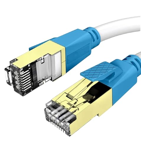 Mowsil Cat7 Ethernet Cable 10m | Gigabit Network Cord High-Speed 10 Gbps Shielded Internet Wire RJ45 Patch Cable | Compatible with Router, PC, Laptop, PS5, Xbox, Gaming