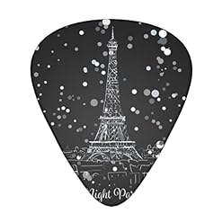 Plectres de guitare Paris Tour Eiffel 12 médiators tendance durables dans une boîte pour ukulélé guitare électrique basse - Les Beatles, Paul McCartney, John Lennon, RIngo Starr, George Harrison
