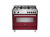 Bertazzoni La Germania Americana AMN965GVIT cucina Elettrico/Gas Gas Rosso A+
