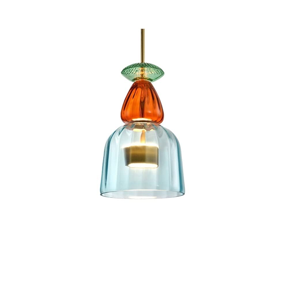 Lustre créatif LED en verre cuit d'art déco pour intérieur chic