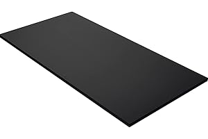 Kaboon Black Table Top: 4'x2' Rectangular Wood Countertop for Your Home Office