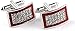 ALOMIN 2pcs Pliant en émail Poignets de Boutons de Manchette en Strass carré pour Femmes Hommes Rouge Noir Chemise française Accessoires Cufflink Boutons (Color : Red)