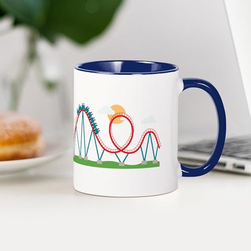 Taza de cerámica 11 oz con diseño Roller Coaster miniatura 4