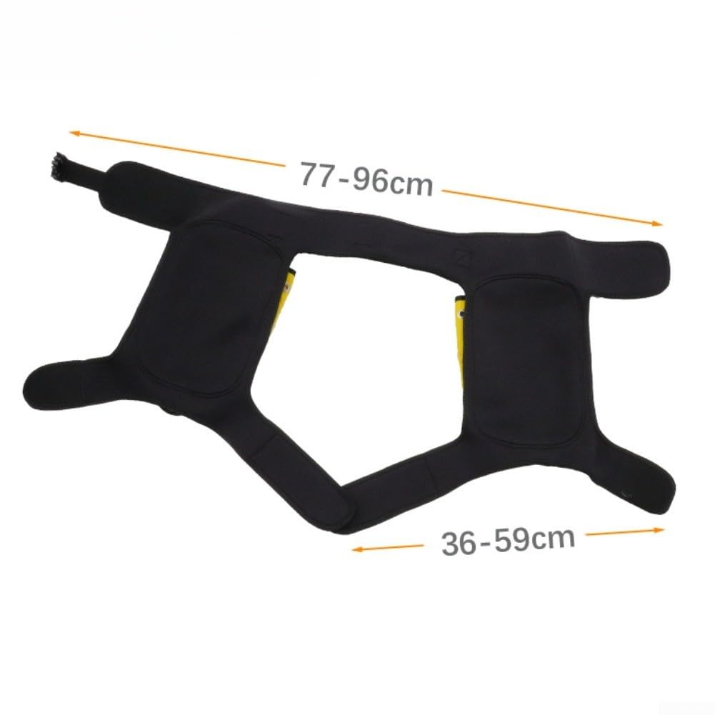 Costume da bagno con tasche per attrezzatura subacquea (giallo) | Spaziose tasche con elastici, presa sicura per pesi, fotocamere e oggetti essenziali per immersioni