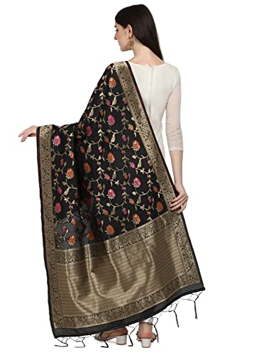 Image of DEVANGI Women's Floral Silk Blend Dupatta