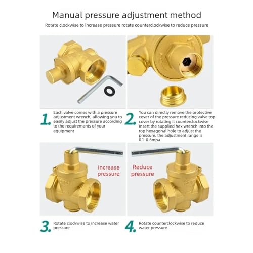 Vanne de réduction d'eau réglable 2" en laiton pour stopper les surpressions