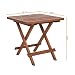 Spetebo Holz Beistelltisch klappbar 50x50 cm Eukalyptus Natur geölt – Gartentisch Balkon Tisch faltbar wetterfest – Kleiner Balkontisch Terrassentisch Campingtisch quadratisch FSC