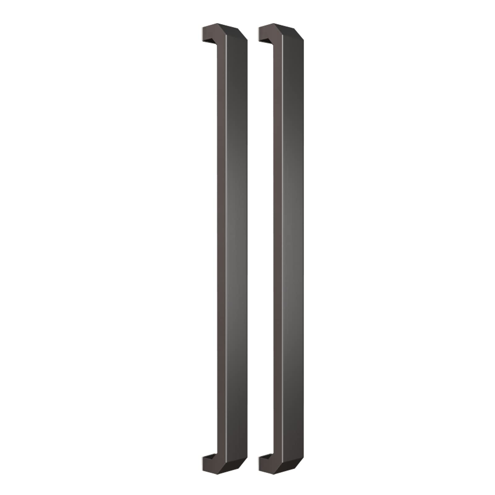 CWCQGH Sliding Barn Door Handle Stainless Steel, Modern Interior & Exterior Front Door Push Pull Door Handle Brushed Nickel, for Villa Office,Silver-80 cm (32")