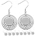 VILLCASE 10pcs Earrings Empty Bracket Pendant Retro Earrings Resin Jewelry Stainless Steel Tray Rhinestone Earring Stud Gem Pendant Tray Tibetan Style Earring Ear Hook Hanging Bezel Vintage