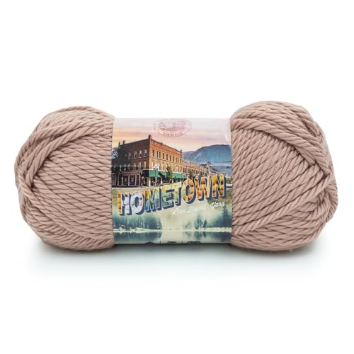 Image of Lion Brand Yarn Hometown Yarn, Super-Bulky Yarn for Knitting, Crocheting, and Crafting, 1 Pack, Highland Park Beige | Super Bulky Acrylic Fiber for Warm Crochet Blankets, Knit Winter Hats, Chunky Cardigans, Soft Scarves, Weaving