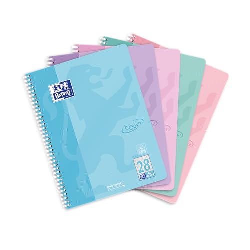 Oxford Touch Collegeblock A4 kariert mit Doppelrand, 80 Blatt...