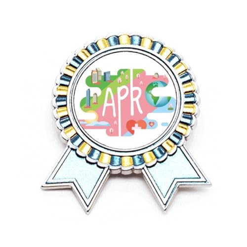 Broche Avril métal M avec illustration artistique aux finitions fines