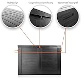BigDean Aufbewahrungsbox Garten 170L mit Stecksystem aus Kunststoff – Auflagenbox wasserdicht für outdoor geeignet – Kissenbox im kompakten Design & Made in Europe