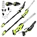 Set di Motosega & Tagliasiepi a Batteria con Asta Telescopica, 4 in 1 Kit Potatura Sega Elettrico Mini Motosega, 4* Catene 6', 2 * 4000 mAh Batterie Ricaricabili per Tagliare Giardini, Arbusti, Rami immagine