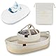 Kenuak® Wickelauflage, Baby Wickelkorb, Reise-Wickelunterlage, Moseskorb, Wickelaufsatz, Wickeltischauflage für Kommode, Babyzimmer Dekoration, Schaumstoffmatratze + wasserabweisender Bezug