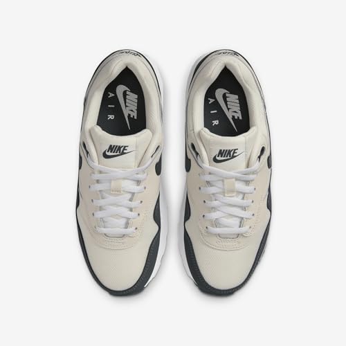 Air Max 1 Big Kids' Shoes (DZ3307-113, Pale Ivory/White/Bicoastal/Vintage Green) Size 34