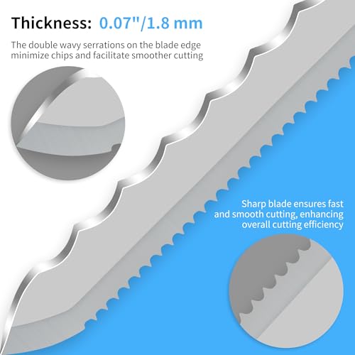 Image of Insulation Knife with Sheath Stainless Steel Blade 11 inch Double Sided Insulation Cutter for Cutting Mineral Wool Insulation Sod Cutter Garden Knife for Lawn Repair (2)
