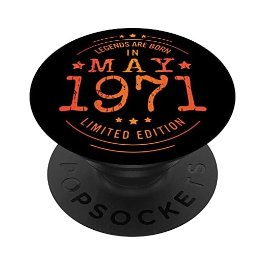 Cumpleaños Mayo 1971 Edición Limitada Regalo Legend May PopSockets PopGrip Intercambiable