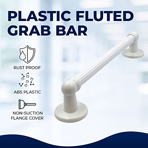 Mobb Plastic Fluted Grab Bar For Bathtubs And Showers, 24" #TOP1