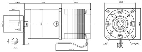 STEPPERONLINE 47:1 Planetary Gearbox Nema 23 Stepper Motor 2.8A for DIY CNC Mill Lathe Router