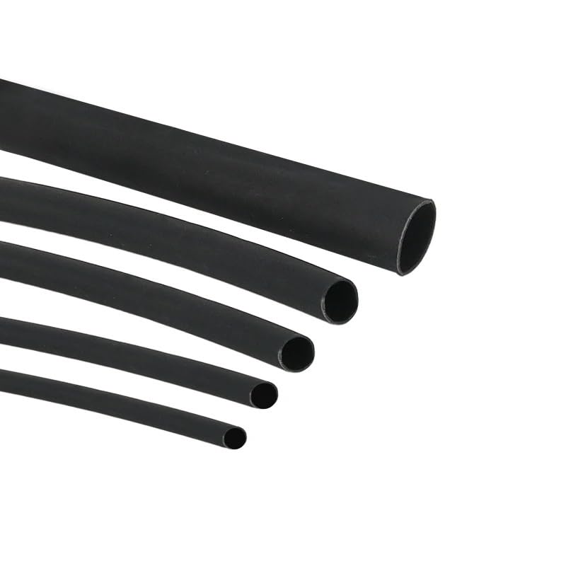 Tubo termorretráctil, Tubo termorretráctil de diámetro de 0,8mm a 150mm, Tubo retráctil Negro 2:1 for Cables, 1 Unidad(35MMX1METER)