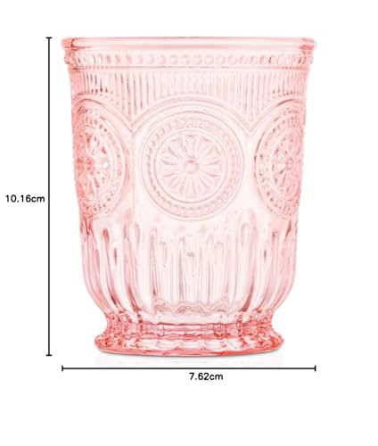 Vaso pequeño rosa Yungala de repuesto individual para cristalería elegante 8