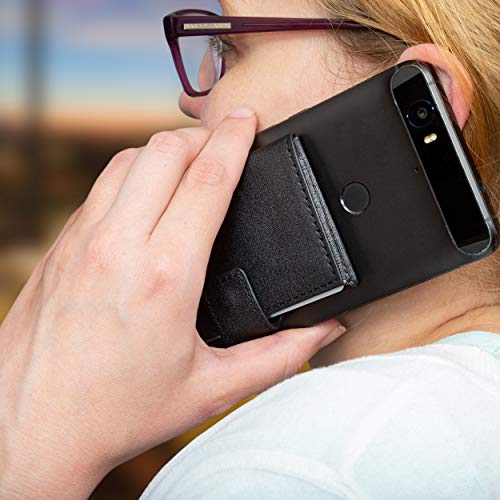 Cell Phone Card Holder Stick On Wallet Phone Pocket For Iphone, Android And All Smartphones (Black And Grey) #TOP5