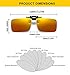 FRAZALA Polarized Clip-on Sunglasses over Prescription Glasses Anti-Glare Driving Sun Glasses for Men Women (Orange + Night Vision)