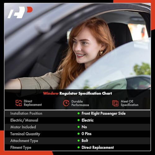A-Premium Power Window Regulator Front Passenger Side, Without Motor by A-premium - Image 3