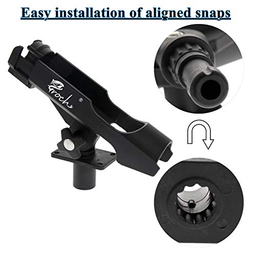 Fishing Boat Rods Holder With Large Clamp Opening 360 Degree Adjustable Fishing Rod Racks Folding Rod Holder 2Pcs #TOP6
